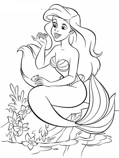 The little mermaid jpg coloring page