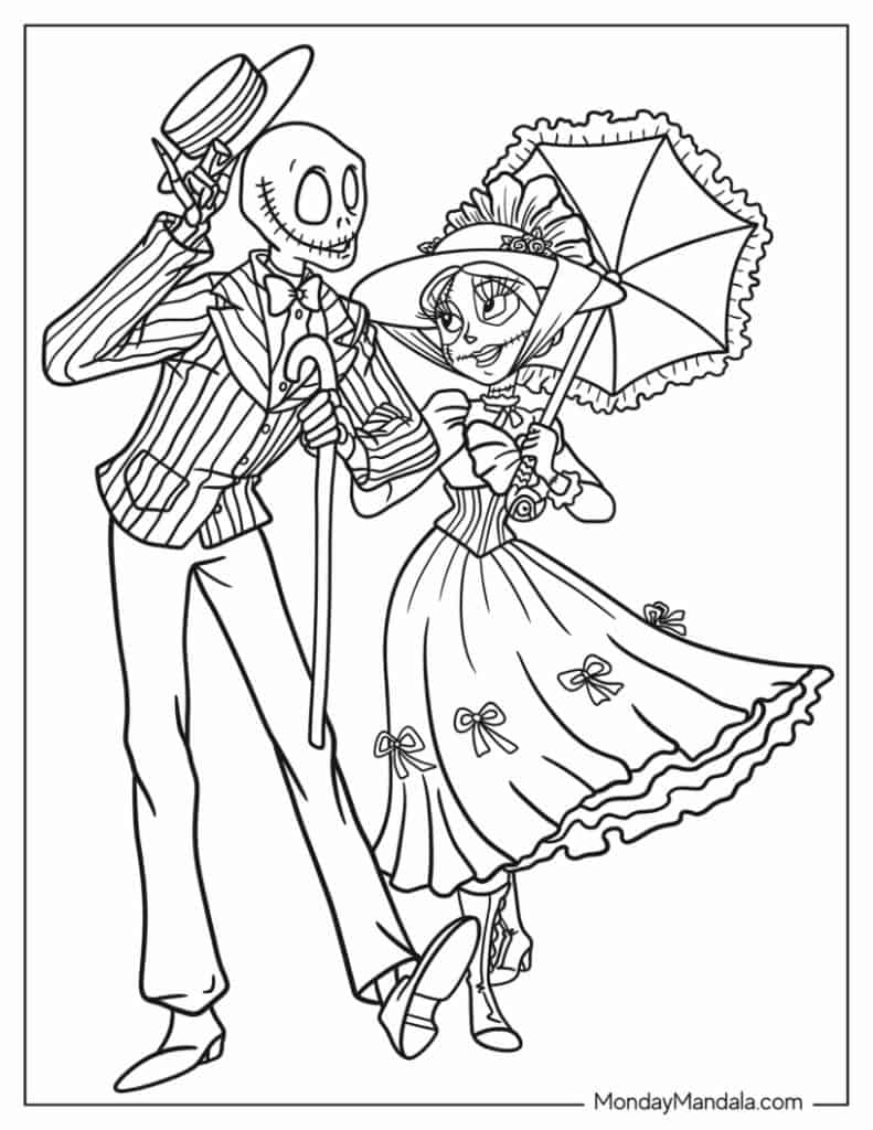 Nightmare before christmas coloring pages free pdfs