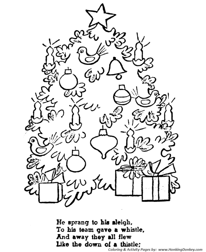 Night before christmas coloring pages christmas story coloring pages