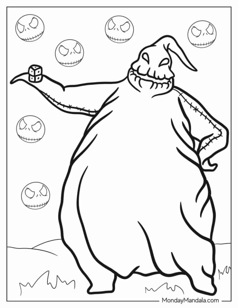 Nightmare before christmas coloring pages free pdfs