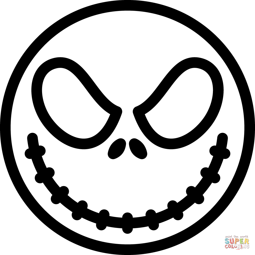 Halloween jack skellington coloring page free printable coloring pages