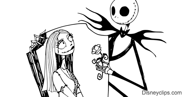 The nightmare before christmas coloring pages