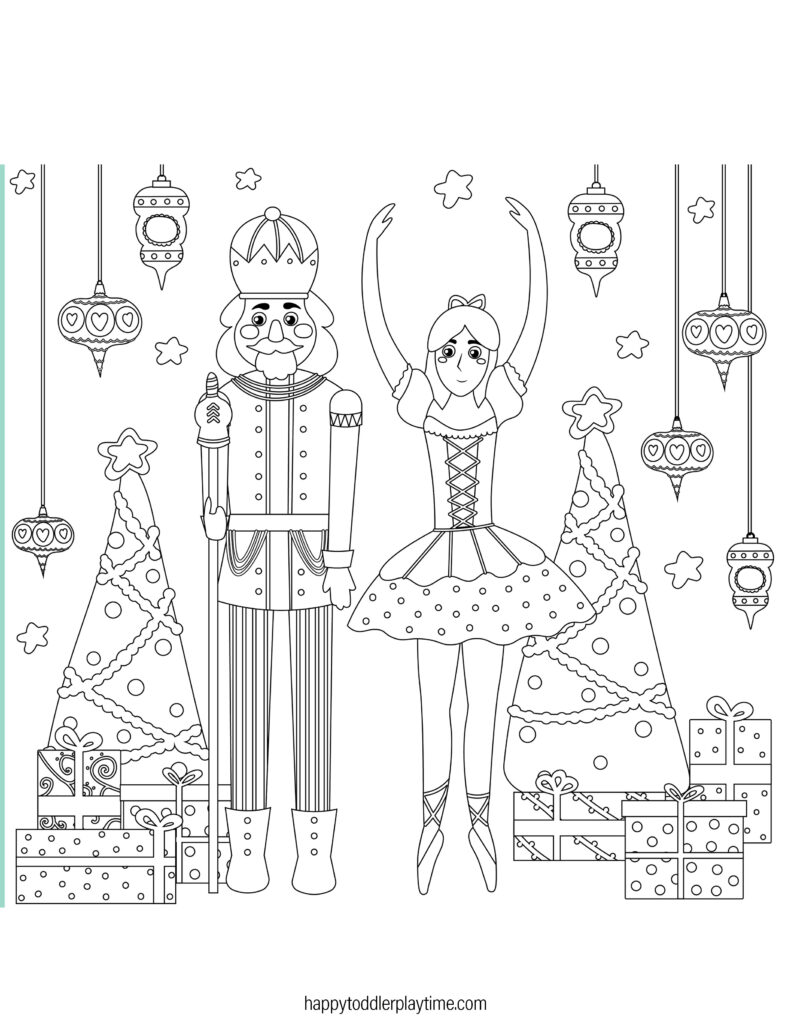 Free printable christmas nutcracker coloring pages