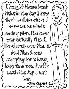 Jim and dwight the office inspired coloring pages freebie tpt