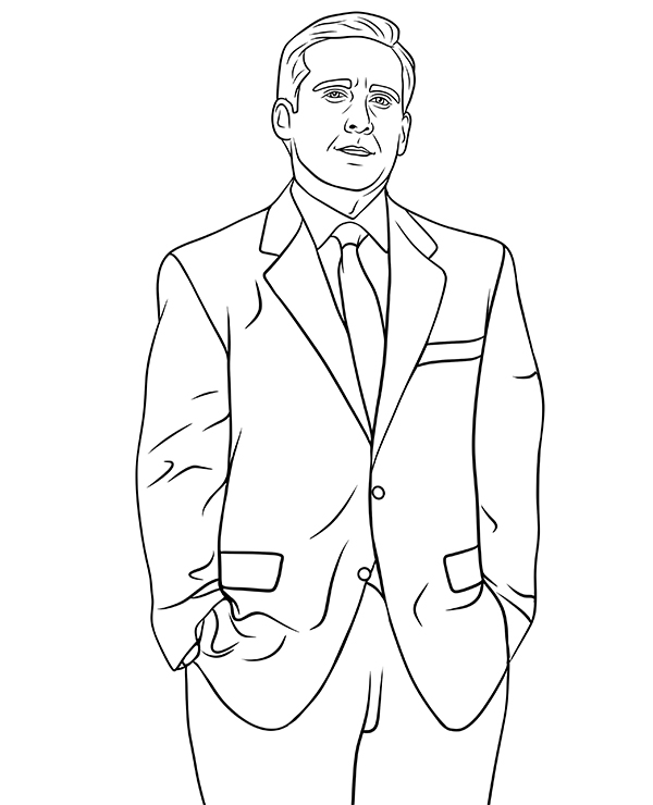 The office coloring page michael scott