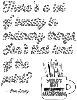 The office inspired coloring pages freebie by hanging with the counselor