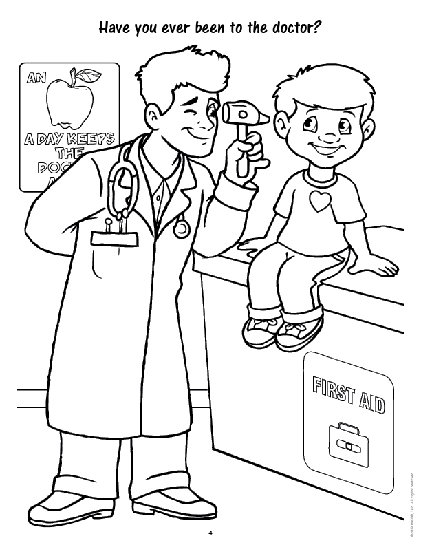 Doctors office imprint coloring book