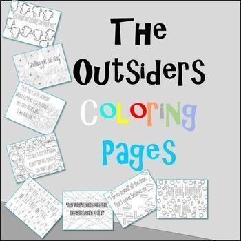 The outsiders coloring pages mini posters digital activity essay starters the outsiders coloring pages