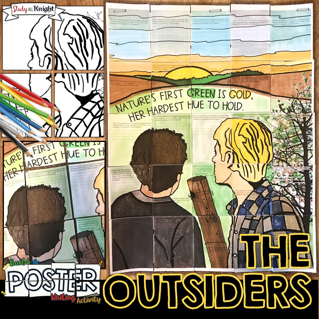 The outsiders collaborative poster writing activity nothing gold can stay