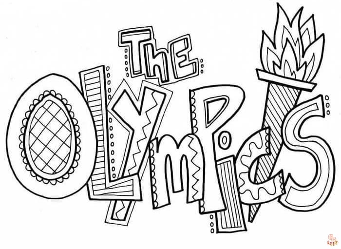 Printable olympic coloring pages free for kids and adults