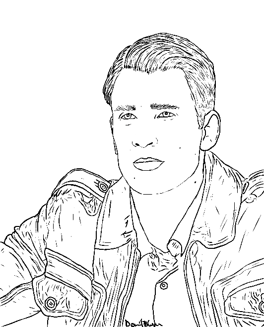 Chris evans coloring pages printable for free download