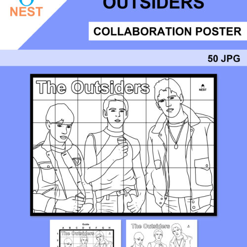 The outsiders novel collaboration poster made by teachers