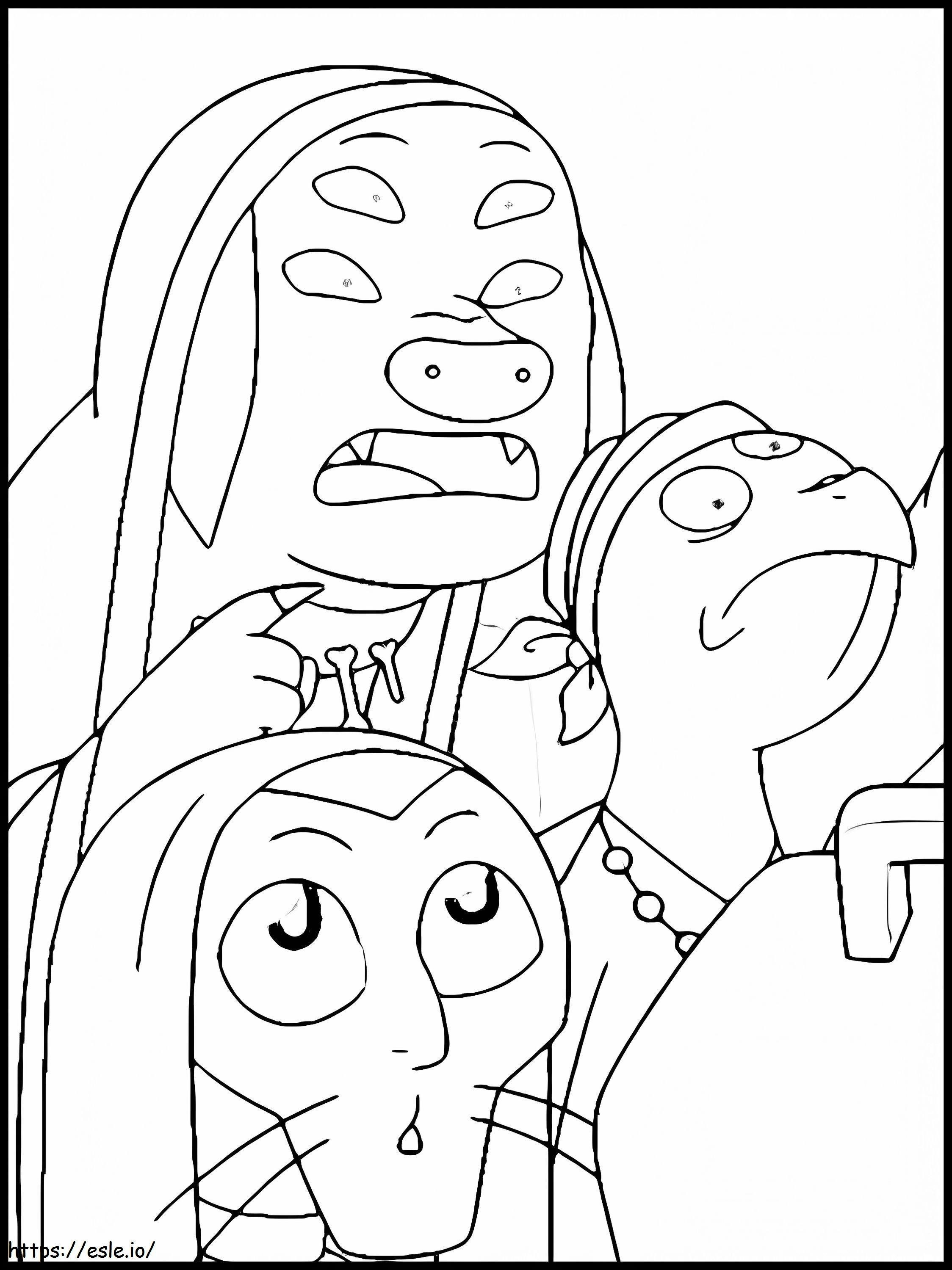 Characters from the owl house coloring page