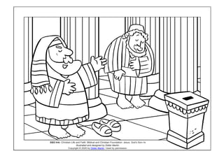 Coloring page the parables of jesus the pharisee and the publican ppt