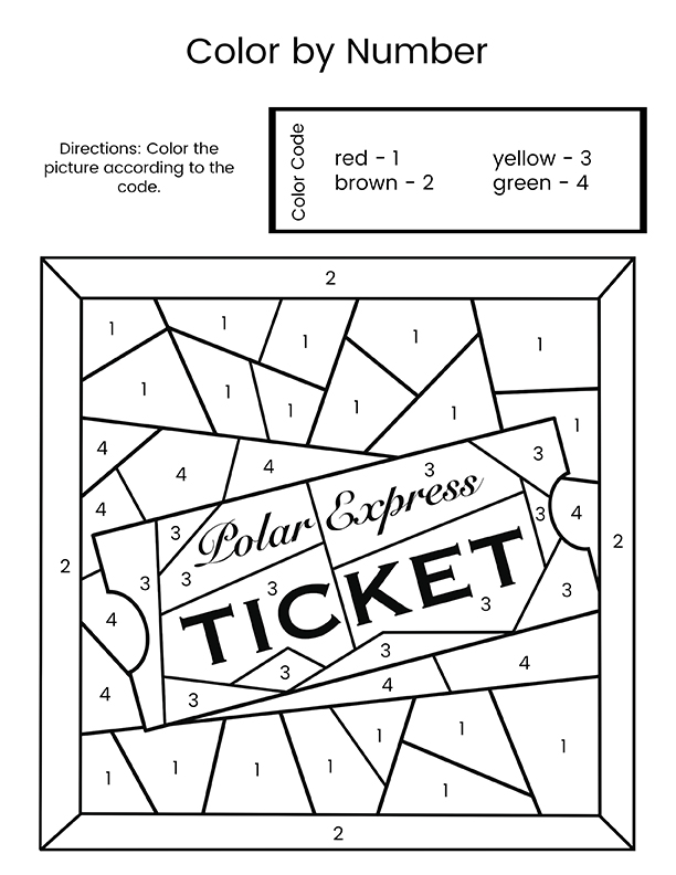 Polar express color by number