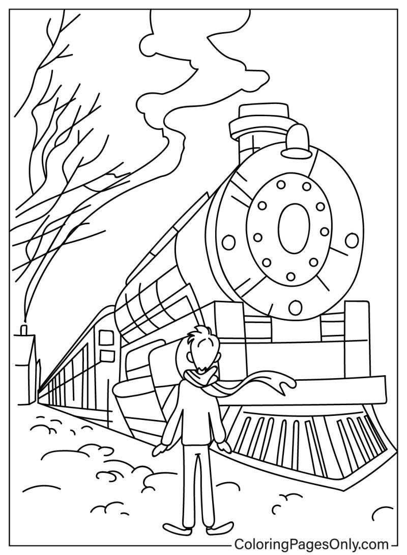 Coloring pages only on polarexpress cartoon christmas xmas merychristmas holidays winterâ