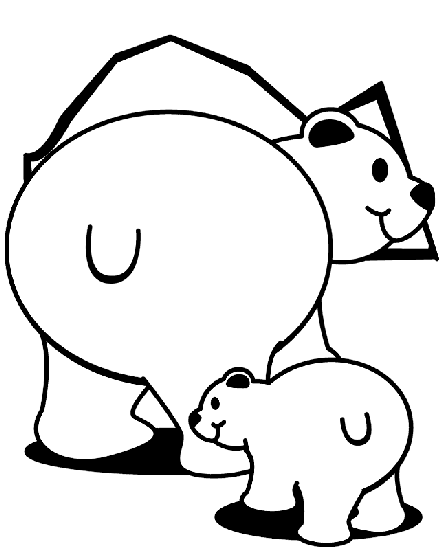 Polar bears coloring page