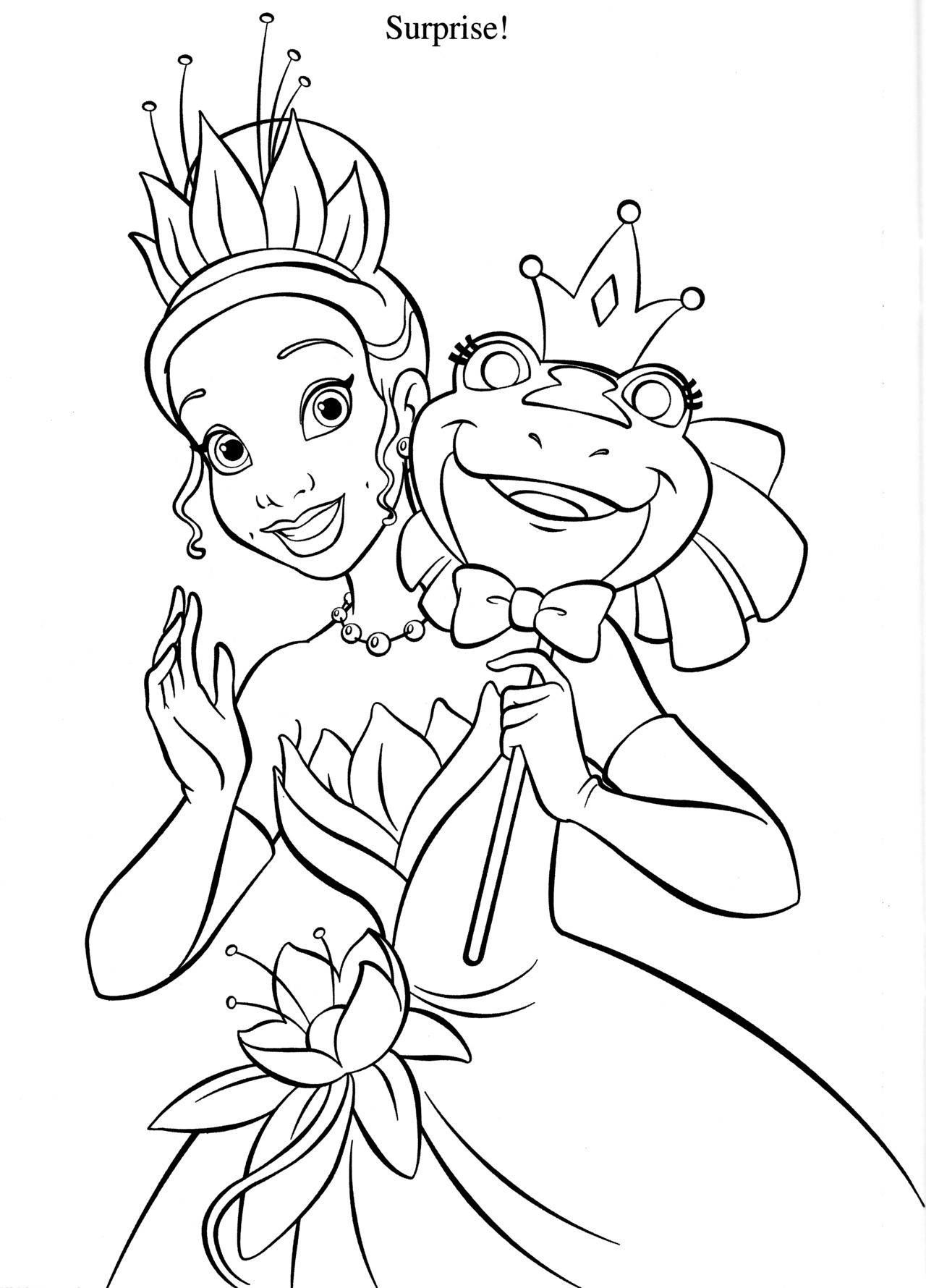 Coloring pages coloring pages princess and the frog