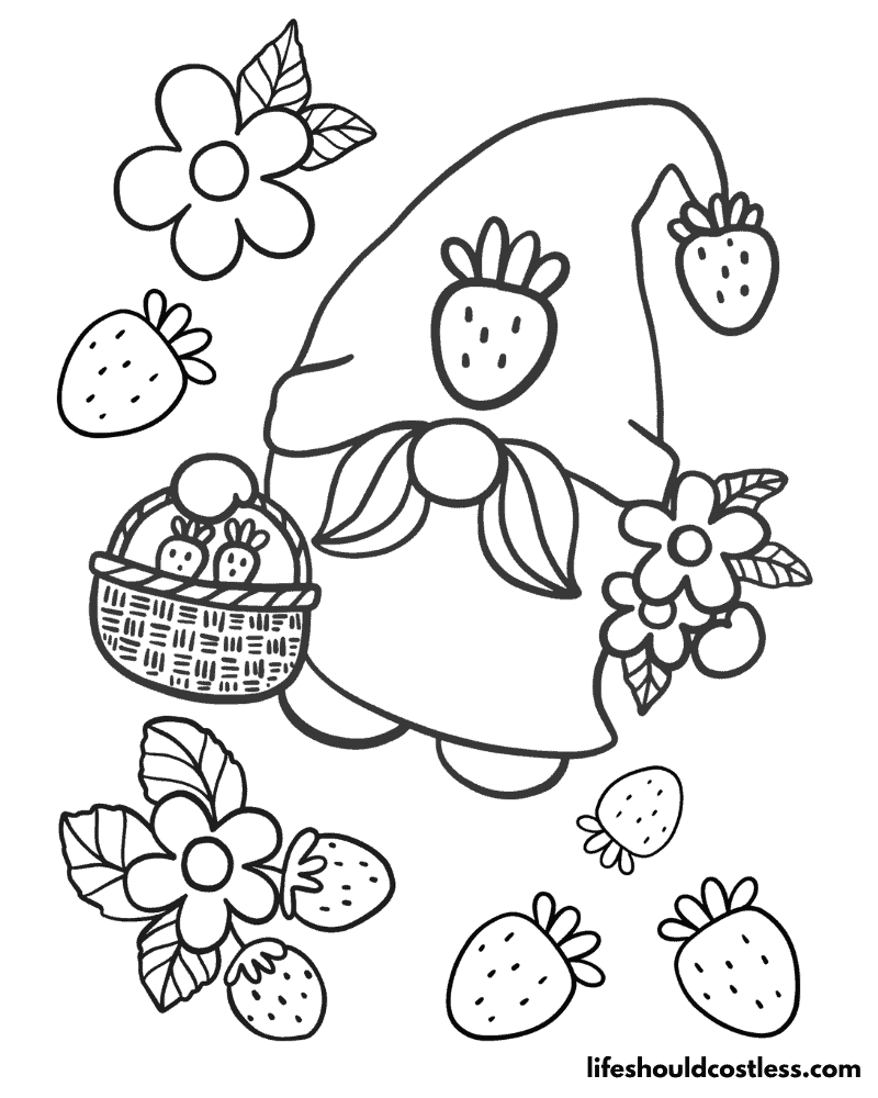 Strawberry coloring pages free printable pdf templates