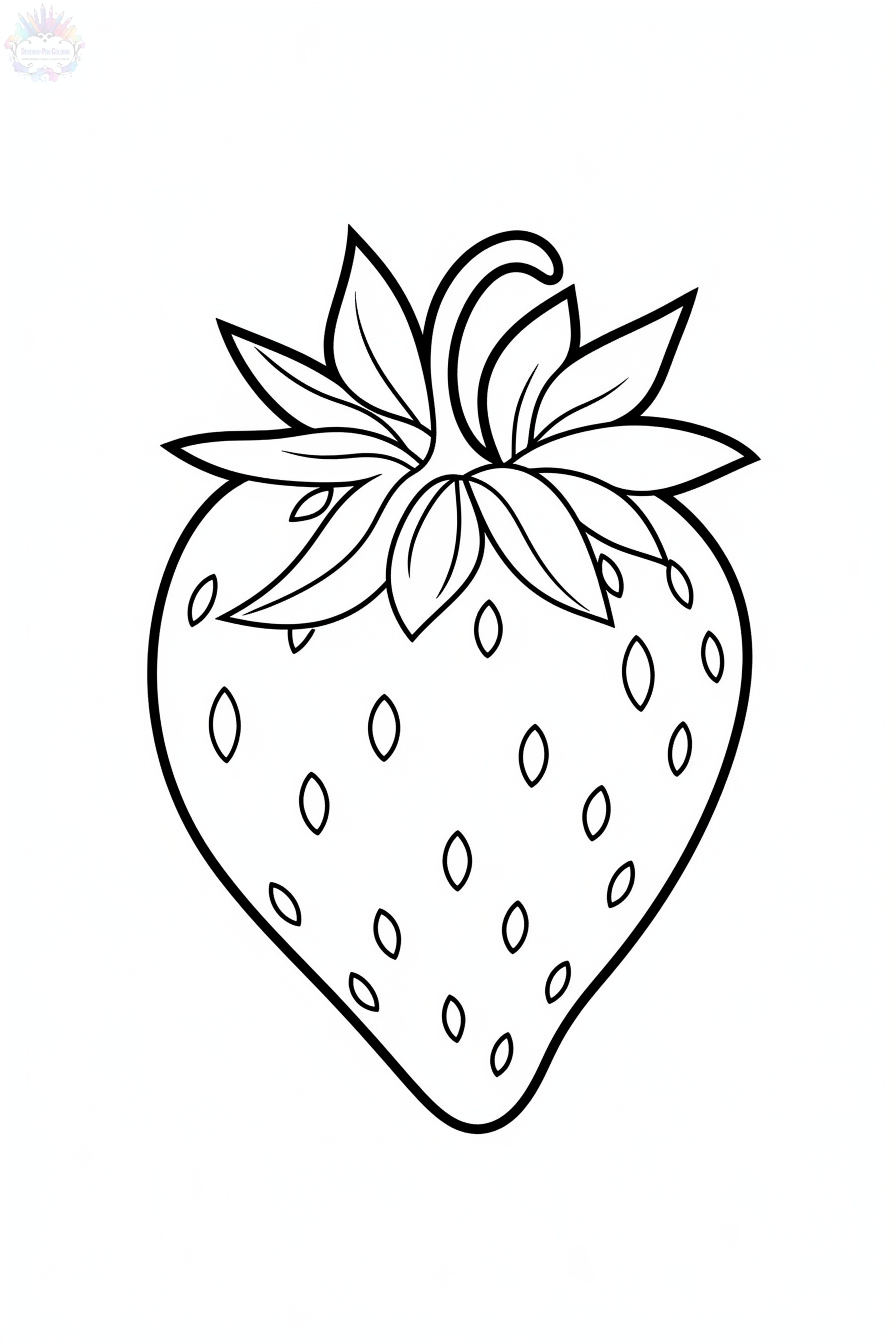 Strawberry coloring pages