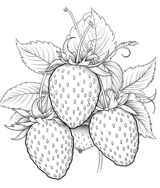 Free printable fruits coloring pages list
