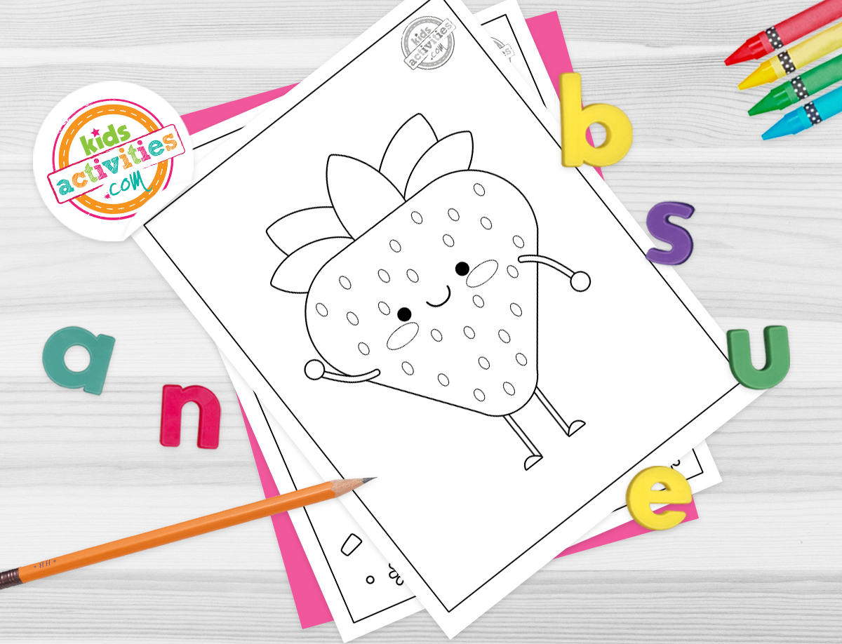 Sweetest strawberries coloring pages kids activities blog