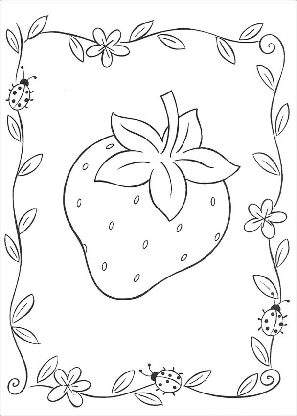 Strawberry coloring pages