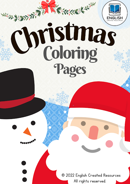 Christmas coloring pages â english created resources