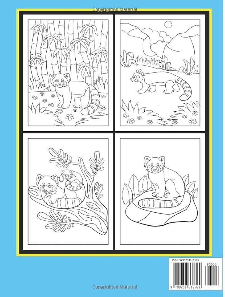 Red panda coloring book for kids this beautiful coloring book perfect gift idea for red panda lover kids girls boys and friends a unique collection of coloring pages beautiful illustrations blanton