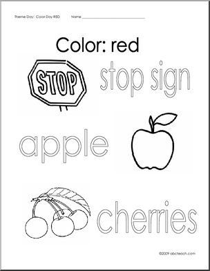 Coloring pages red