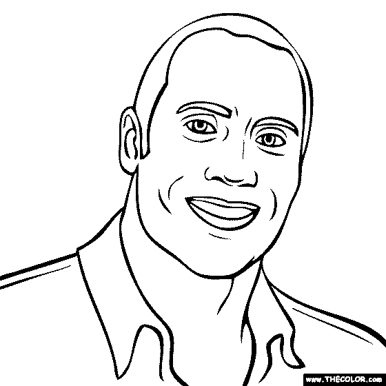 The rock coloring page the rock coloring