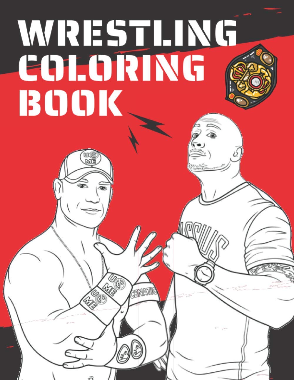 Buy wrestling coloring book john cena and the rock coloring pages for boys online at kuwait