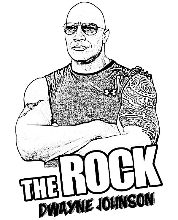 Dwayne the rock johnson on coloring page with actors therock dwaynejohnson actors coloring colâ the rock dwayne johnson wwe coloring pages dwayne johnson