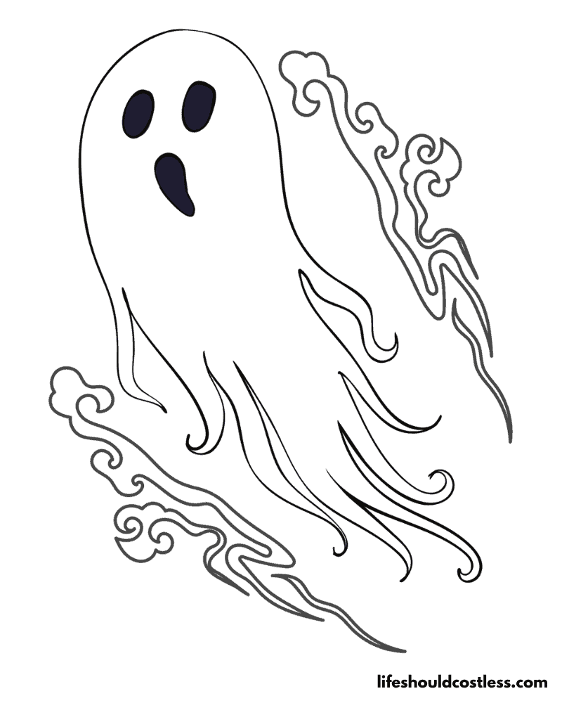 Ghost coloring pages free printable pdf templates