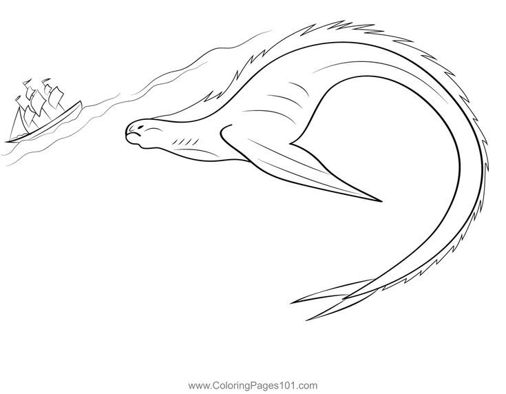 Sea monster coloring page sea monsters monster coloring pages coloring pages