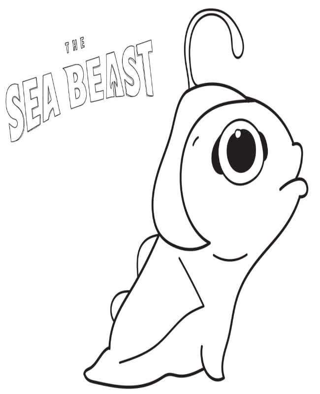 The sea beast coloring page free and online coloring