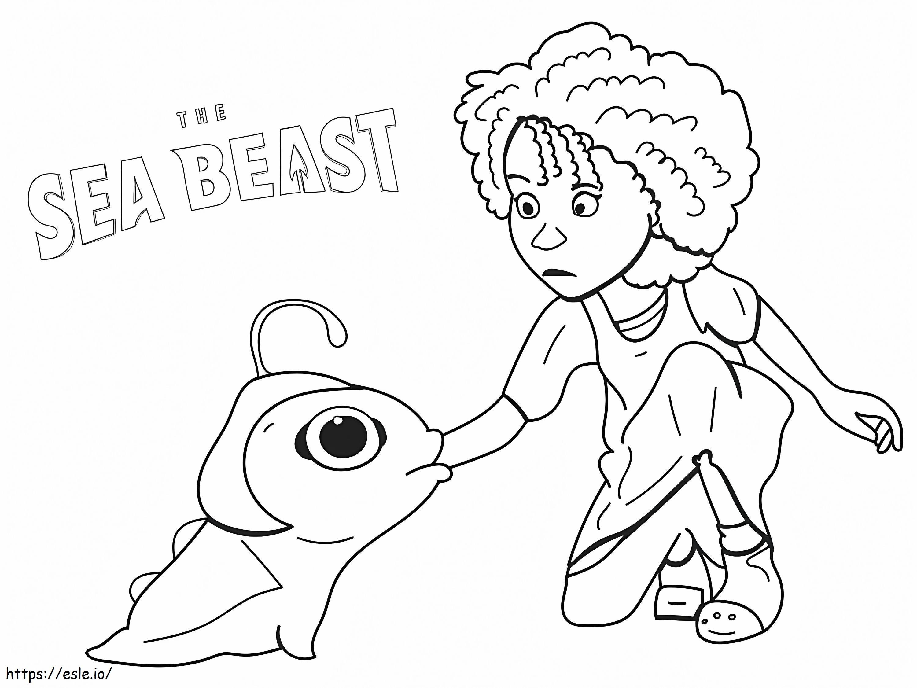 Maisie the sea beast coloring page