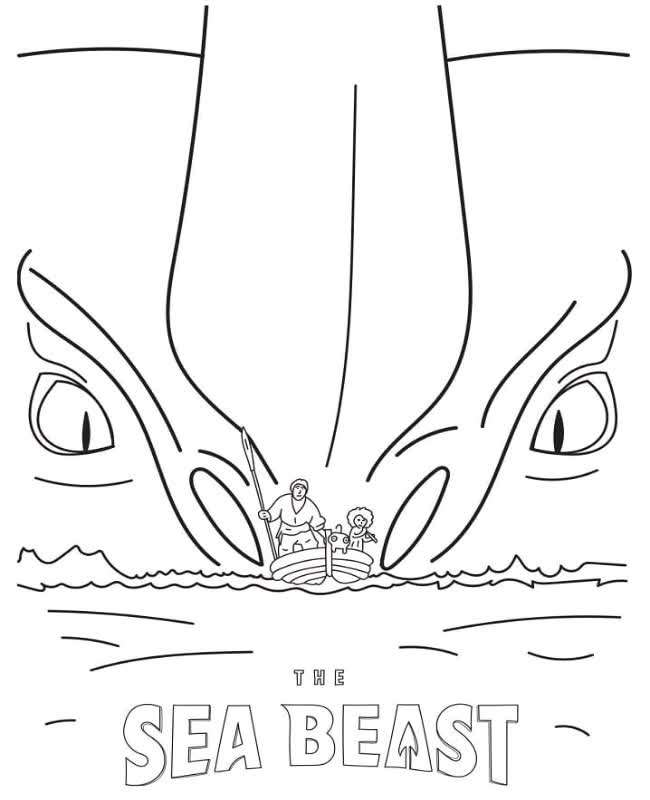 The sea beast coloring page free and online coloring