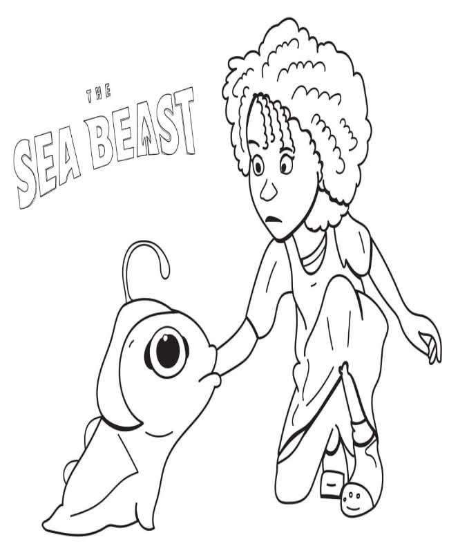 The sea beast coloring page free and online coloring