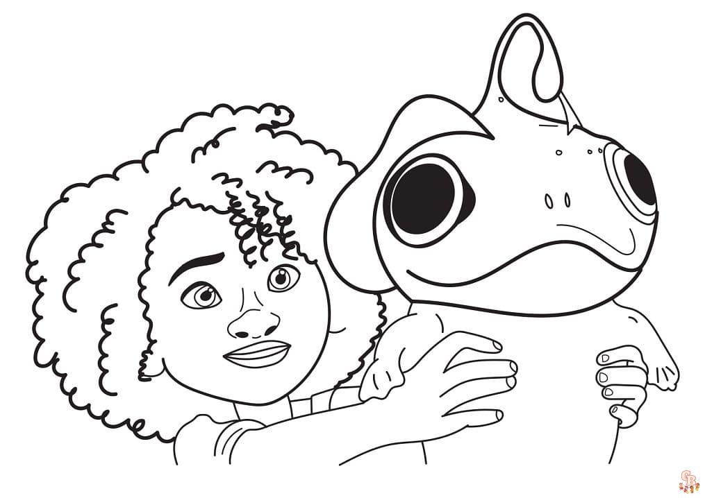 Cute monster from the sea beast coloring pages