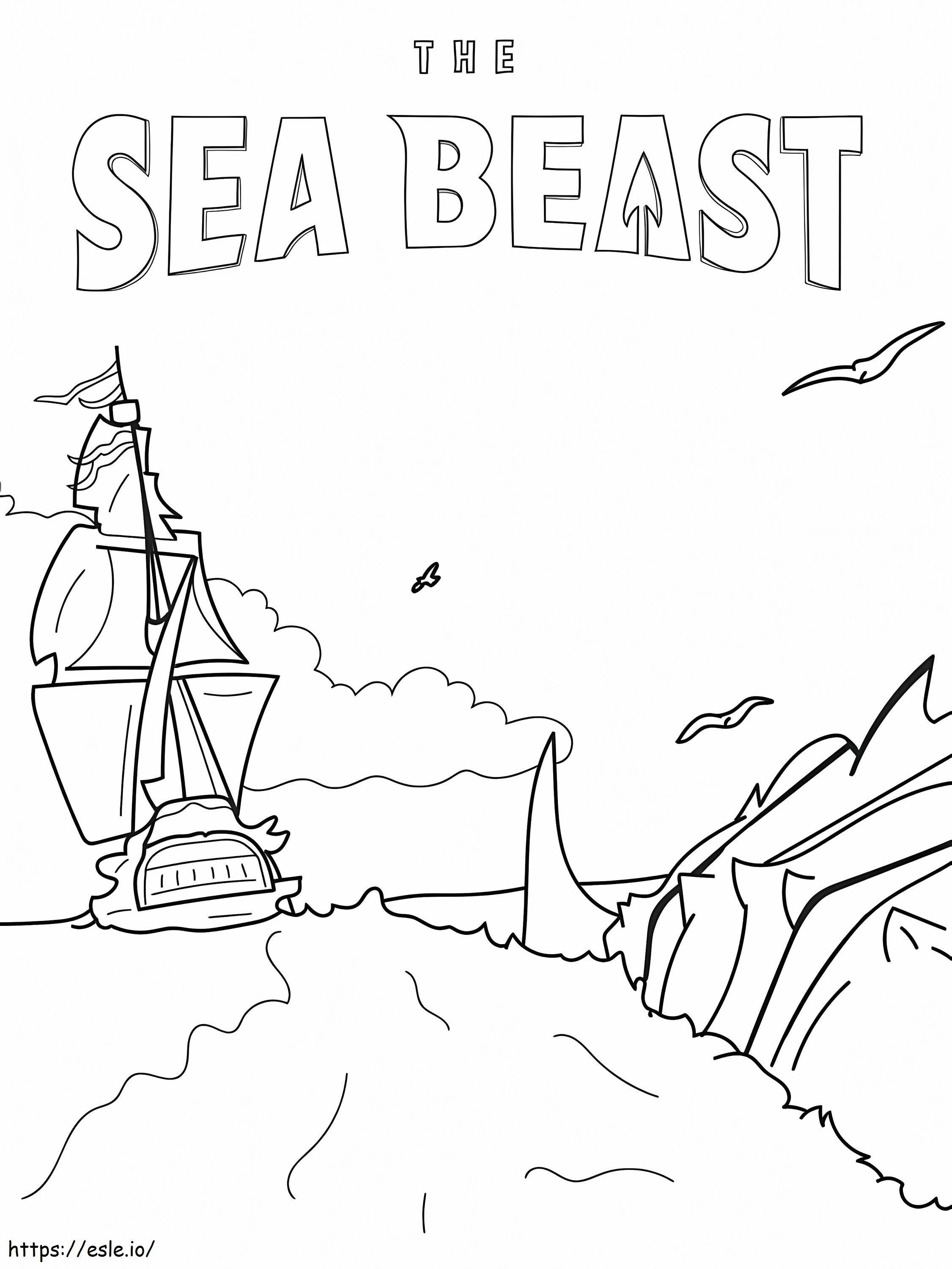 Print the sea beast coloring page