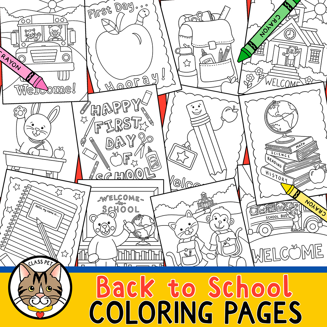 Back to school coloring pages made by teachers