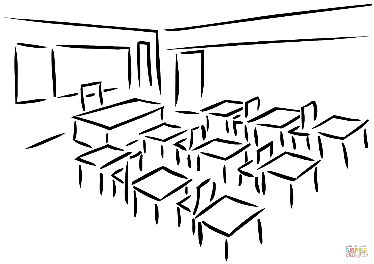 Classroom coloring page free printable coloring pages