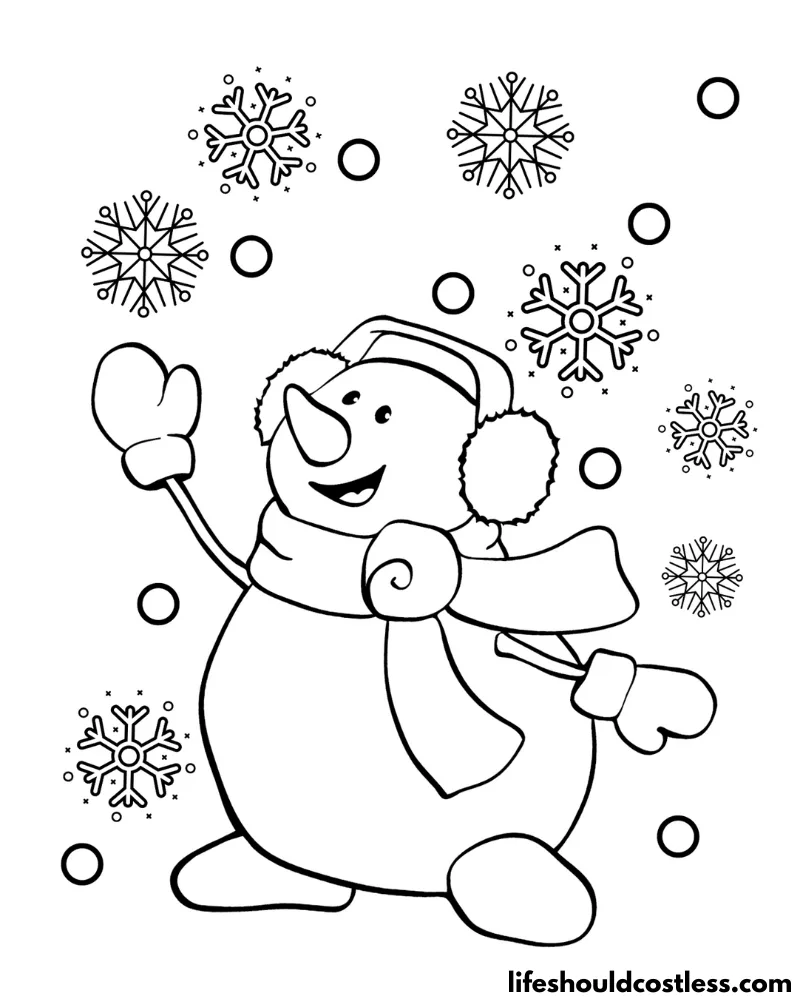 Snow coloring pages free printable pdf templates