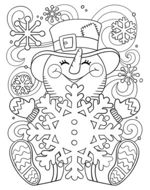 Free snowman coloring page