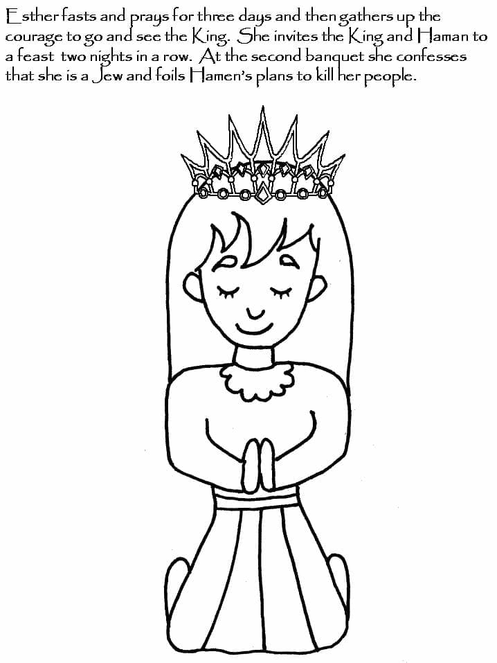 Queen esther coloring pages