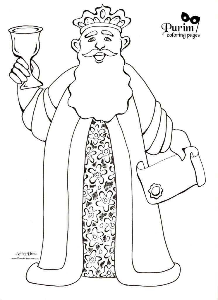 Purim coloring pages â dena ackerman