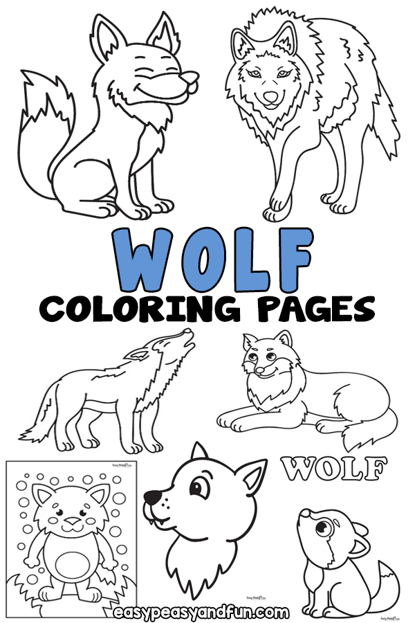 Wolf coloring pages â printable sheets