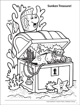 Down deep ocean adventure coloring page printable coloring pages