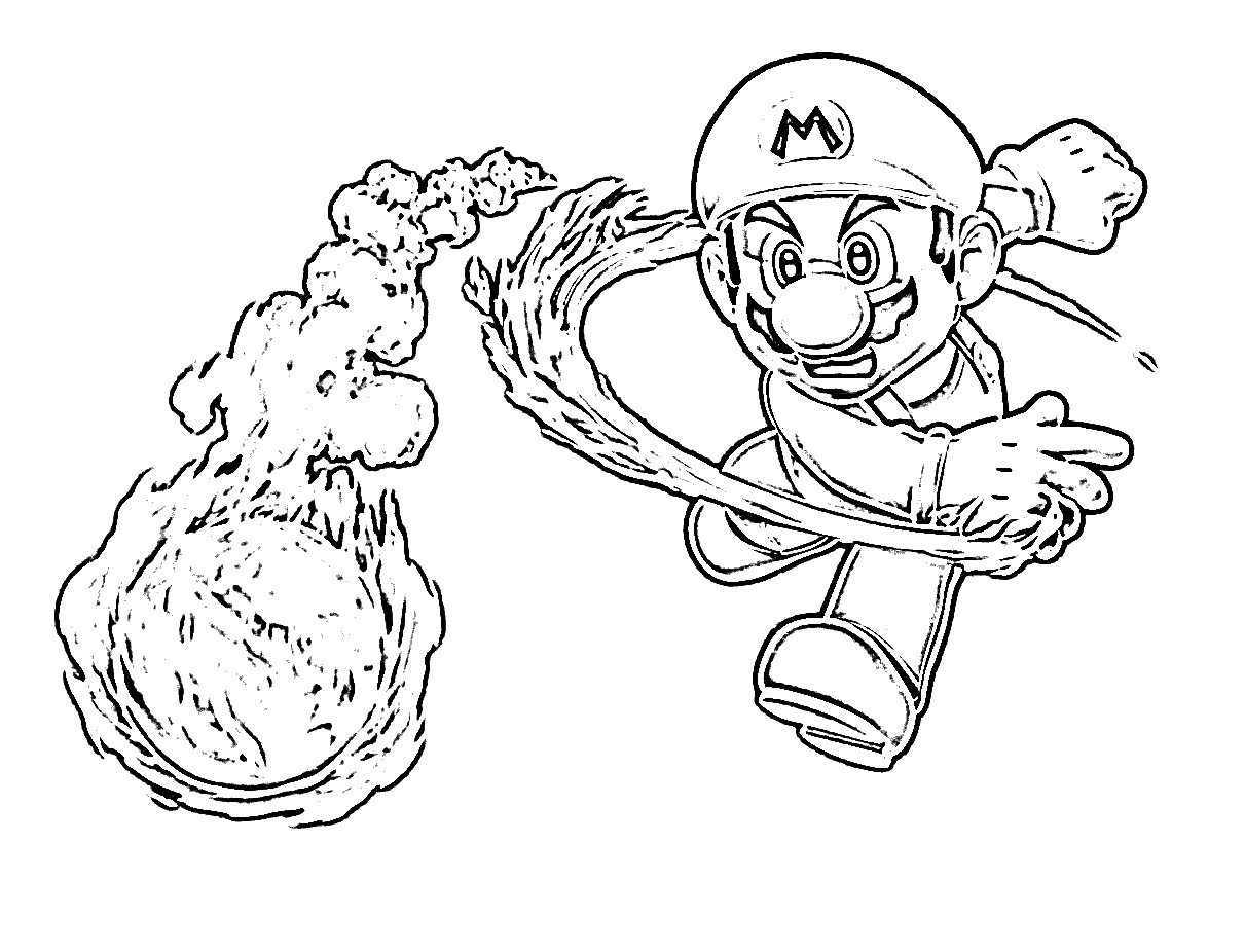 Free printable mario coloring pages for kids